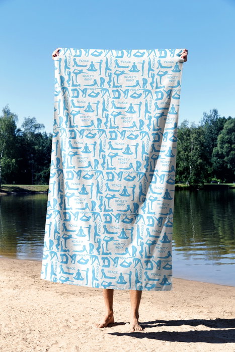 Mijölnir Toalla de Playa Yoga Nature 90 - Toalla de playa multicolor, tacto suave, microfilamento, 90x150 cm